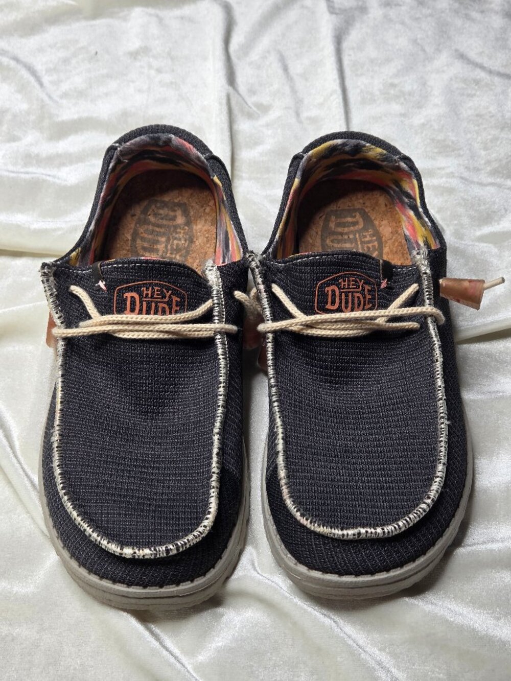Hey Dude Wendy Knit Black Slip-On Loafers Women's Size 10